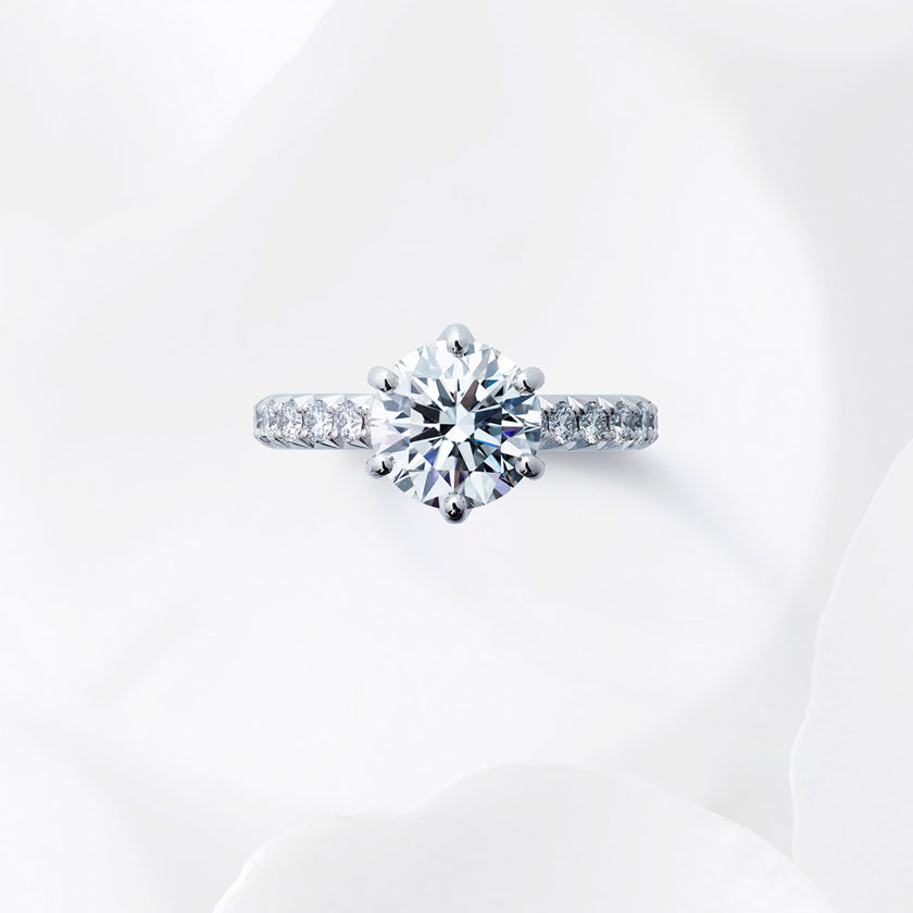 Shown with a 2.07 ct sample diamond.<br>Diamond carat weight varies depending on order details.