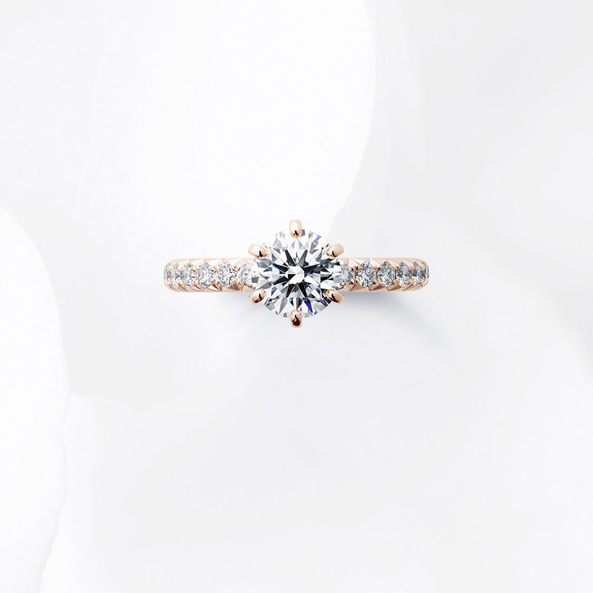 Shown with a 1.06 ct sample diamond.<br>Diamond carat weight varies depending on order details.