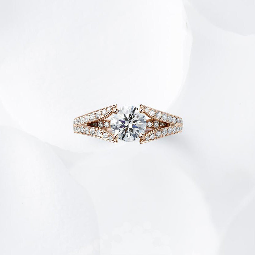 Shown with a 1.06 ct sample diamond.<br>Diamond carat weight varies depending on order details.