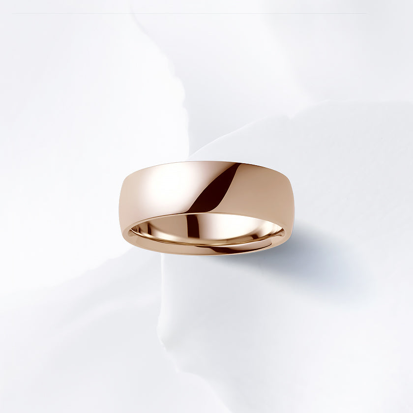 This ring design is wider than others and may fit tighter. Some customers prefer a size that is 0.5 or 1.0 larger than other designs.
