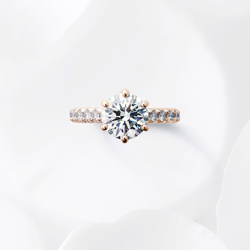 Shown with a 2.07 ct sample diamond.<br>Diamond carat weight varies depending on order details.