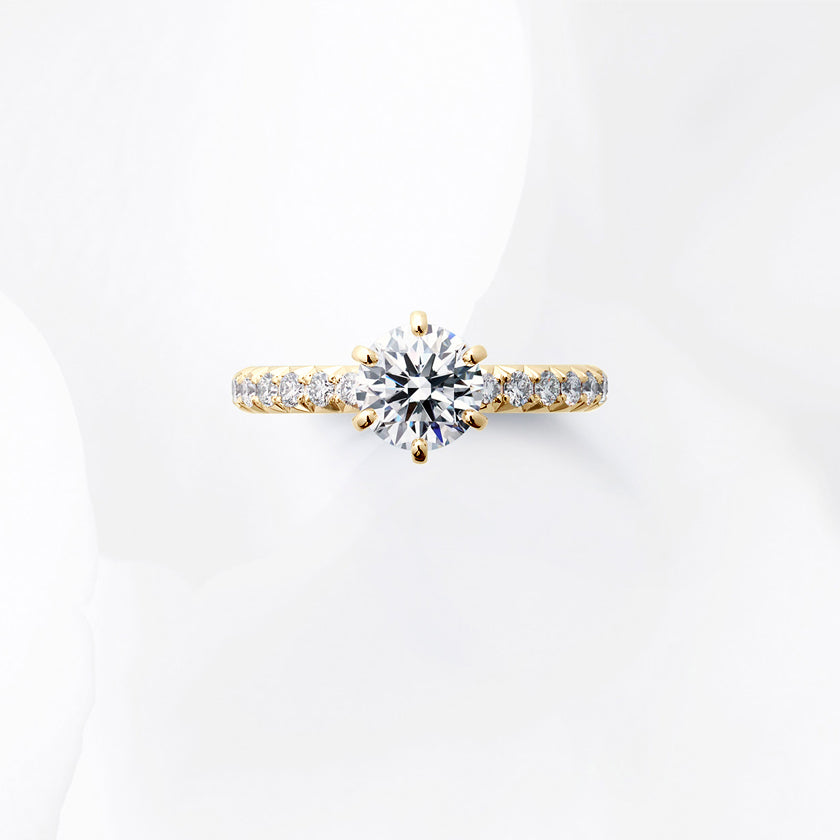 Shown with a 1.06 ct sample diamond.<br>Diamond carat weight varies depending on order details.