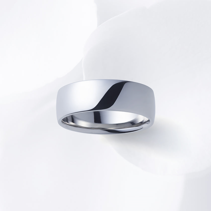 This ring design is wider than others and may fit tighter. Some customers prefer a size that is 0.5 or 1.0 larger than other designs.