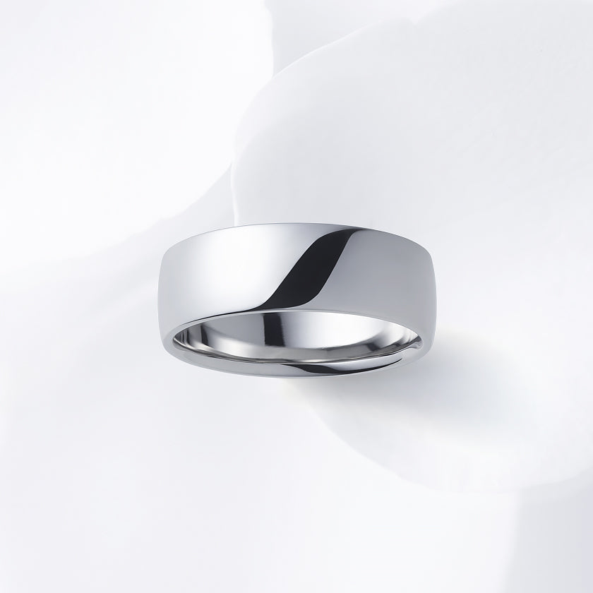 This ring design is wider than others and may fit tighter. Some customers prefer a size that is 0.5 or 1.0 larger than other designs.