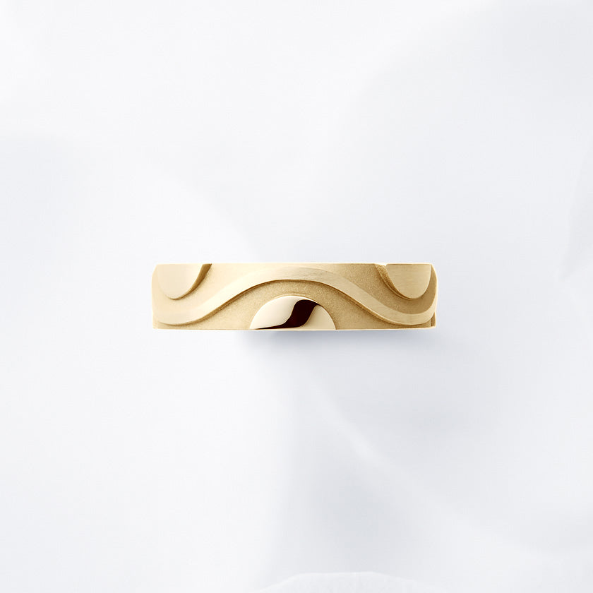 This ring design is wider than others and may fit tighter. Some customers prefer a size that is 0.5 or 1.0 larger than other designs.