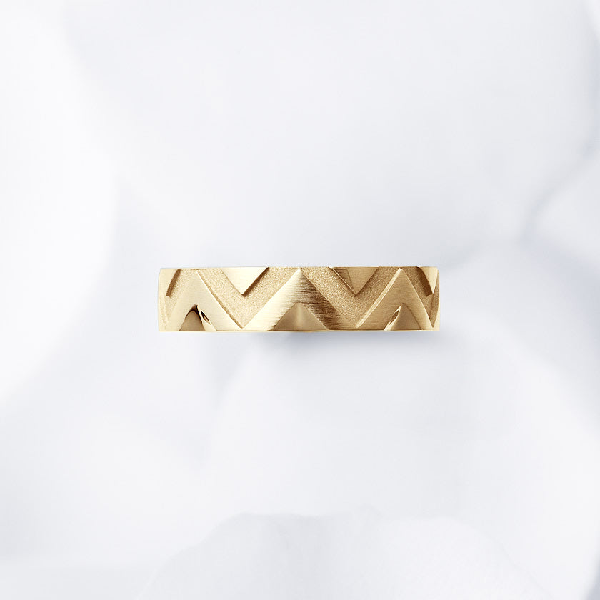 This ring design is wider than others and may fit tighter. Some customers prefer a size that is 0.5 or 1.0 larger than other designs.